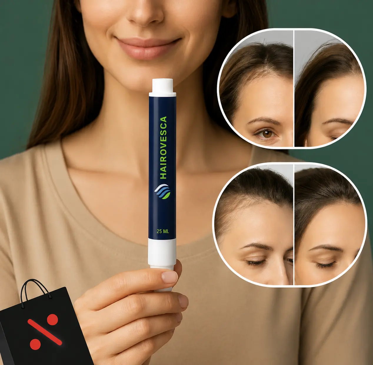 Hairovesca hair growth serum roll-on
